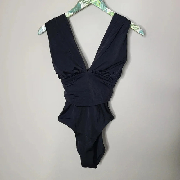 NWT Chelsea28 Black One-Piece Convertible Swimsuit S - Picture 3 of 7